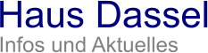 Haus Dassel Infos und Aktuelles